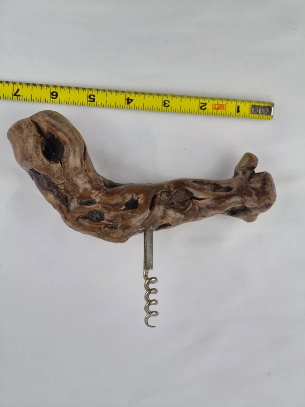 Vintage Grape Vine Burlwood Corkscrew Bottle Opener